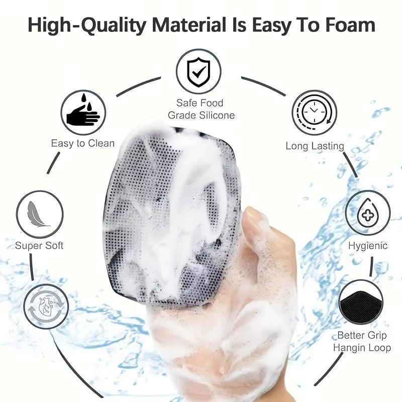 Oval Shaped Silicone Shower Brush