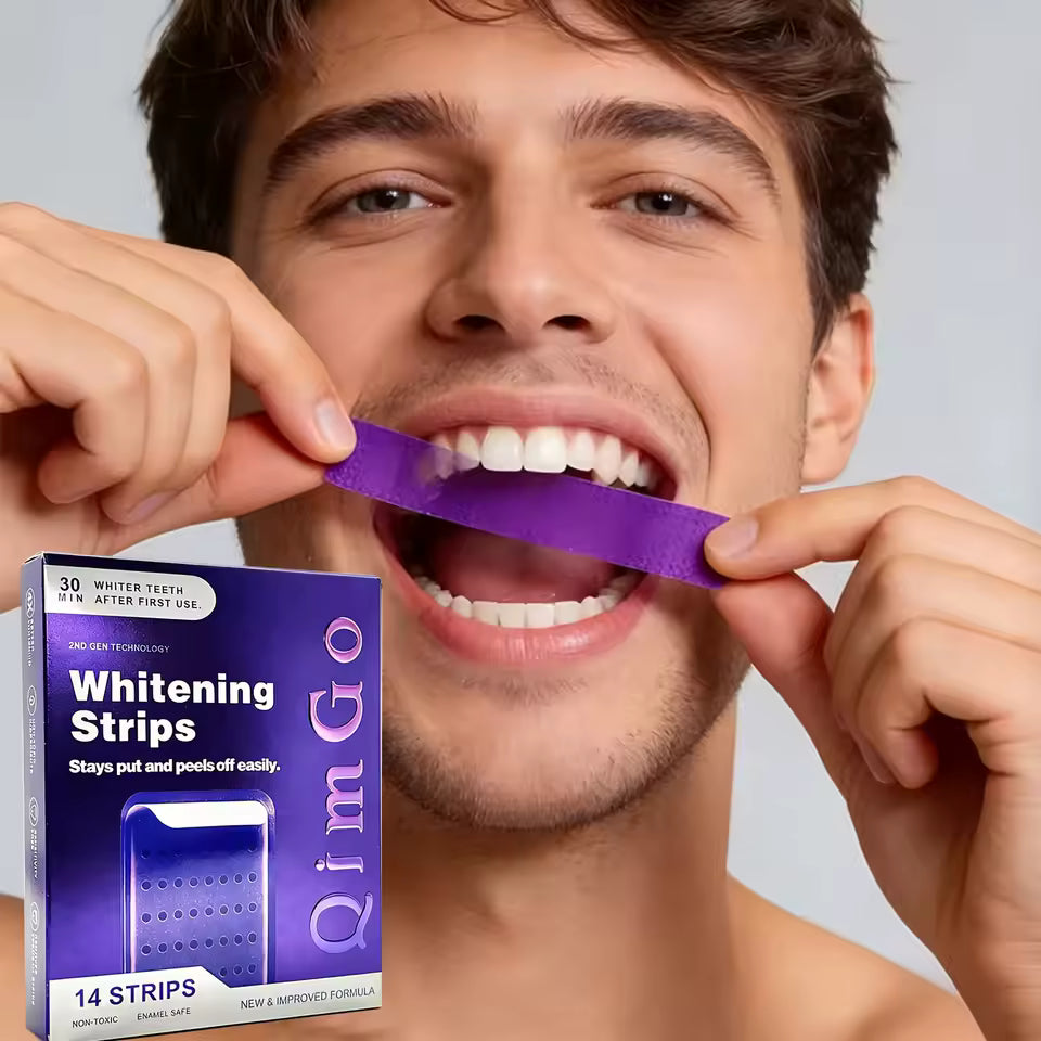 4Pcs Upgraded 2.0 Purple Teeth Whitening Strips, Professional Oral Care for Brightening Teeth